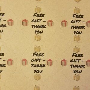 120 labels 1.5" Round Kraft Matte Gift Thank You